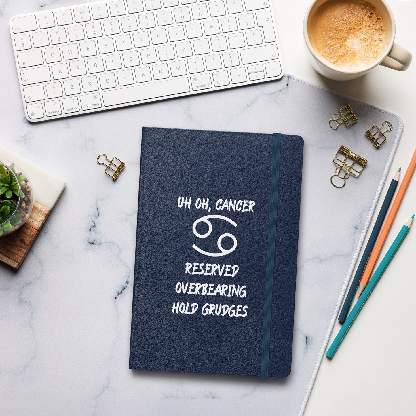 “Uh Oh, Cancer” Hardcover Bound Notebook