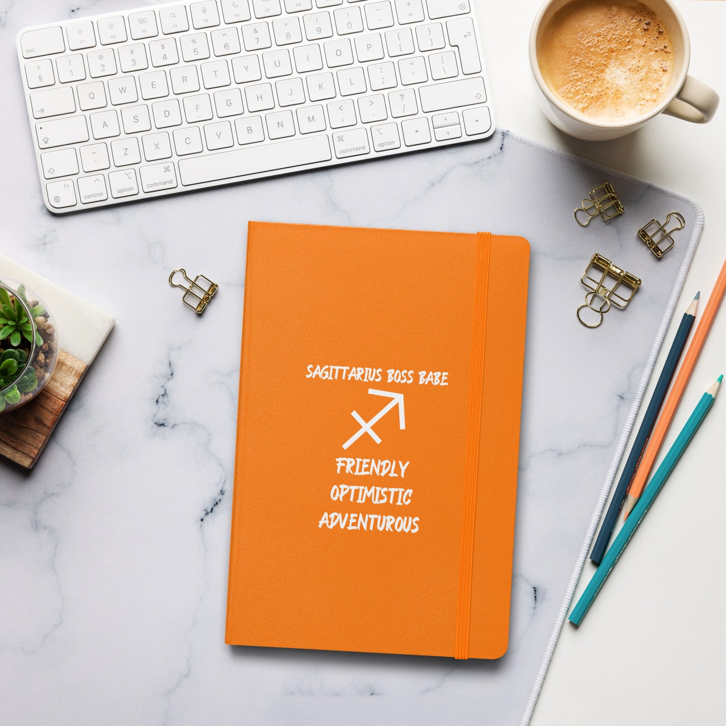 “Sagittarius Boss Babe” Hardcover Bound Notebook