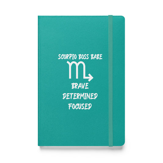 “Scorpio Boss Babe” Hardcover Bound Notebook