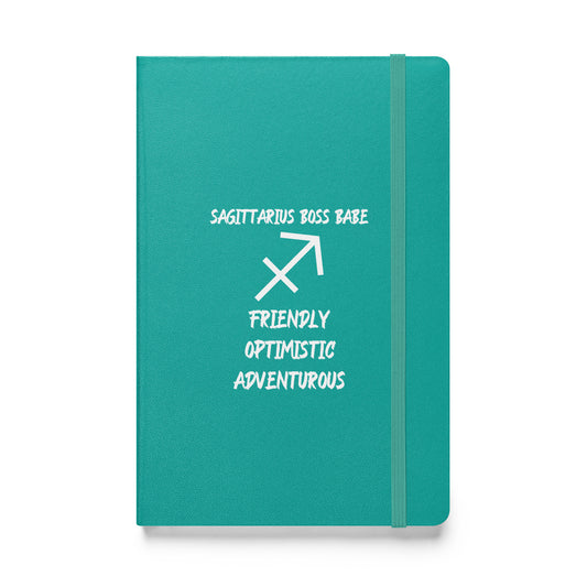 “Sagittarius Boss Babe” Hardcover Bound Notebook
