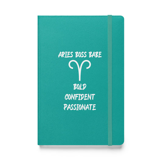 “Aries Boss Babe” Hardcover Bound Notebook