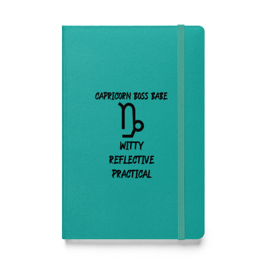 “Capricorn Boss Babe” Hardcover Bound Notebook
