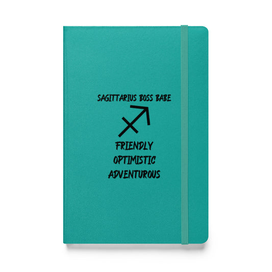 “Sagittarius Boss Babe” Hardcover Bound Notebook