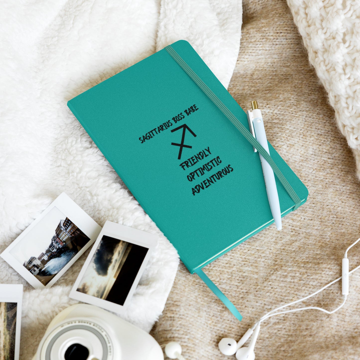“Sagittarius Boss Babe” Hardcover Bound Notebook