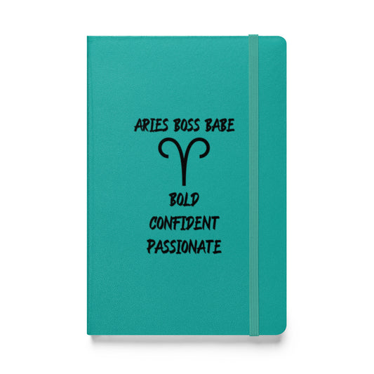 “Aries Boss Babe” Hardcover Bound Notebook