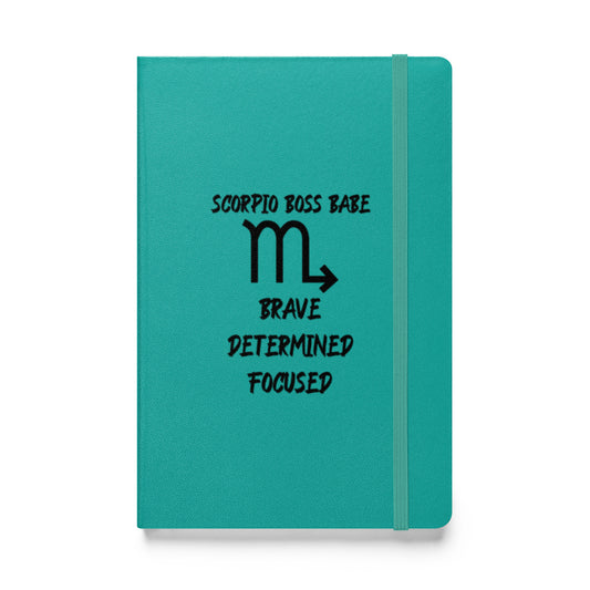 “Scorpio Boss Babe” Hardcover Bound Notebook