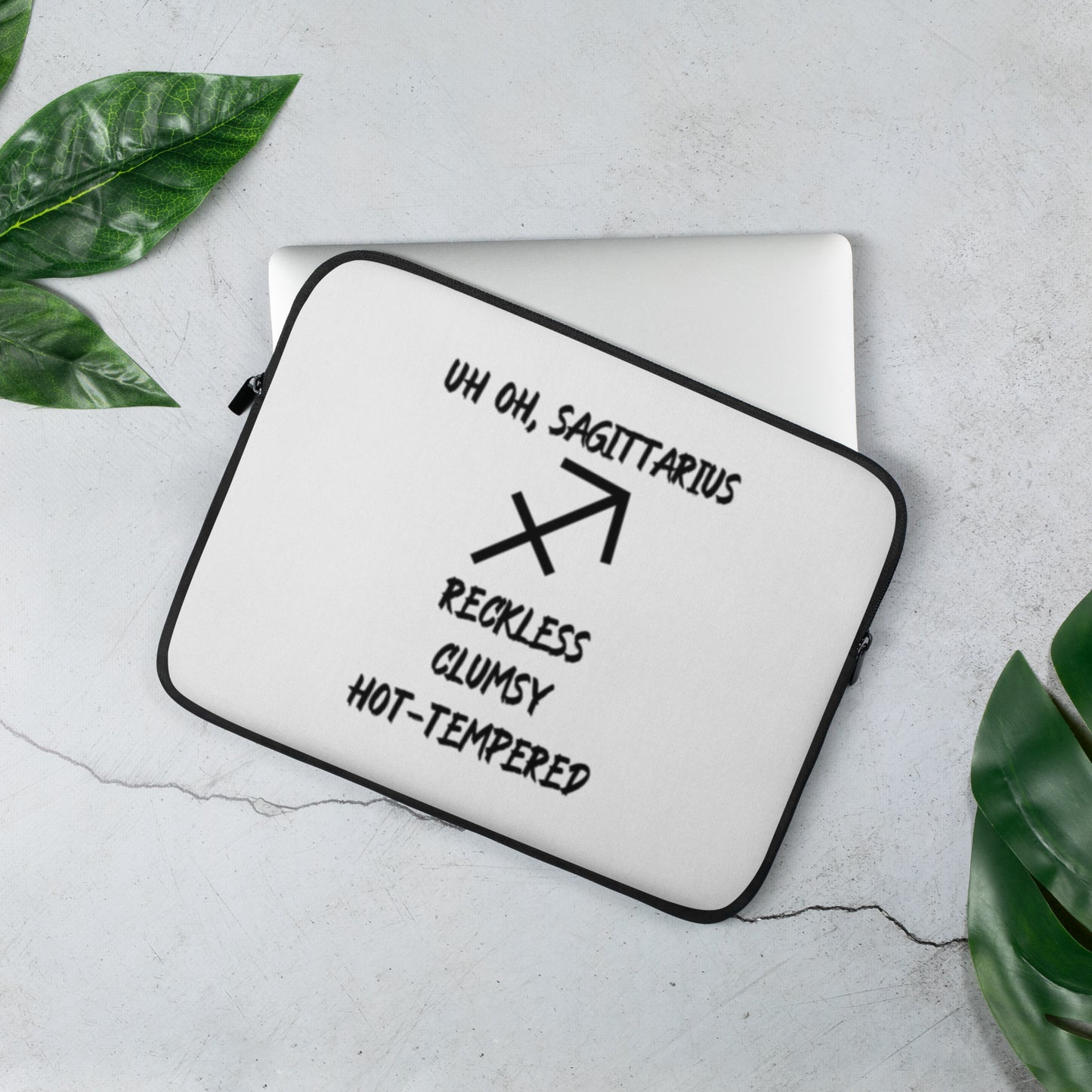 “Uh Oh, Sagittarius” Laptop Sleeve
