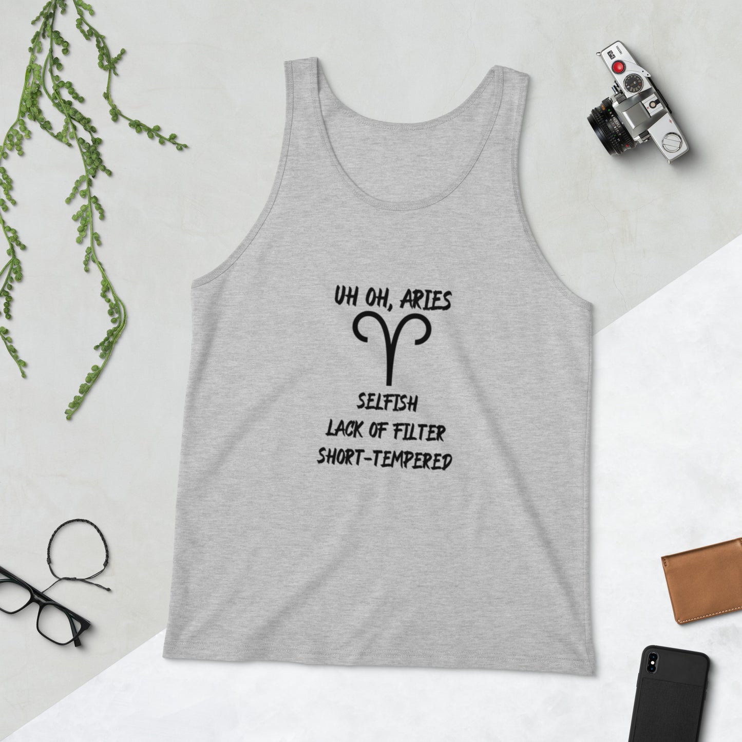 “Uh Oh, Aries” Men's Tank Top