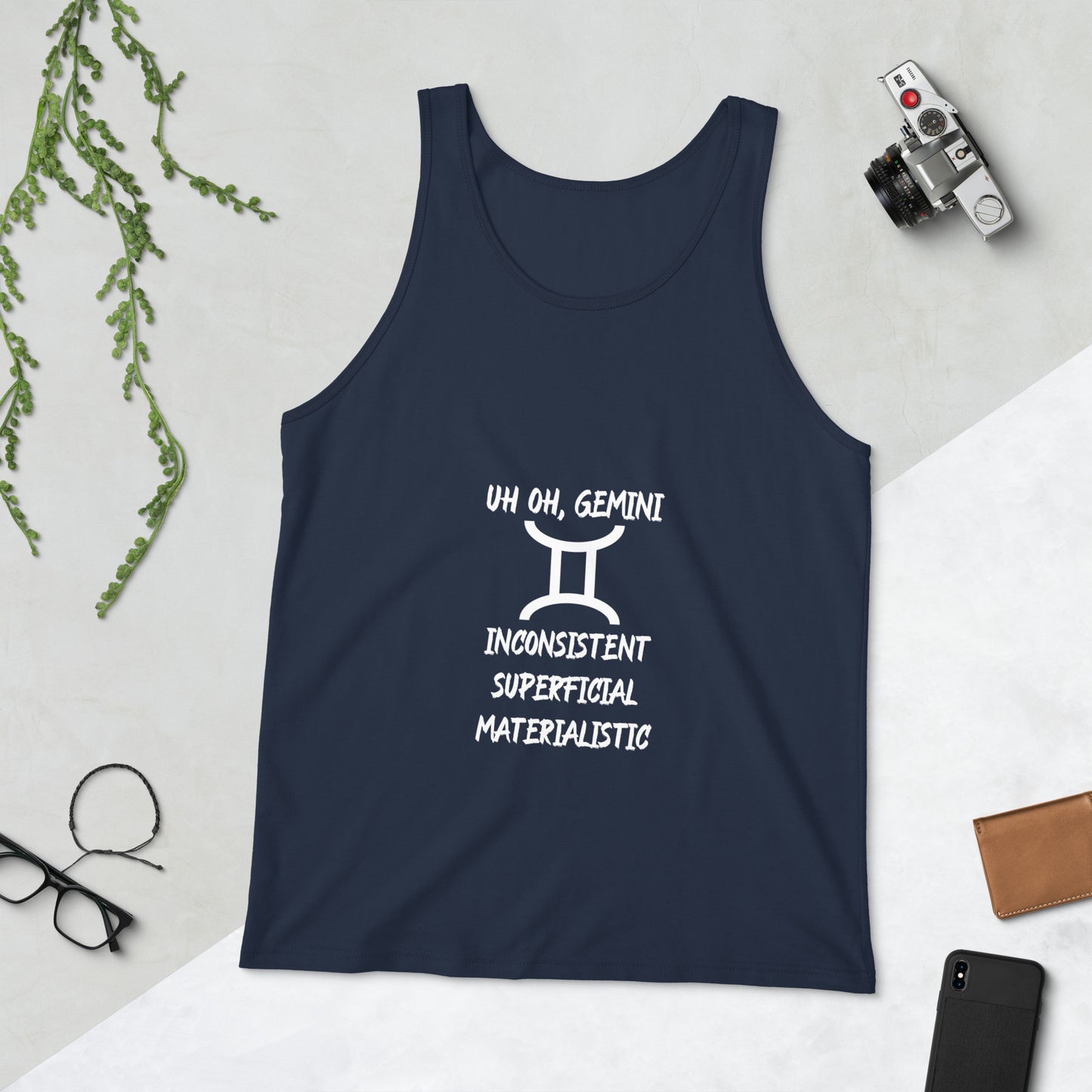 “Uh Oh, Gemini” Men's Tank Top