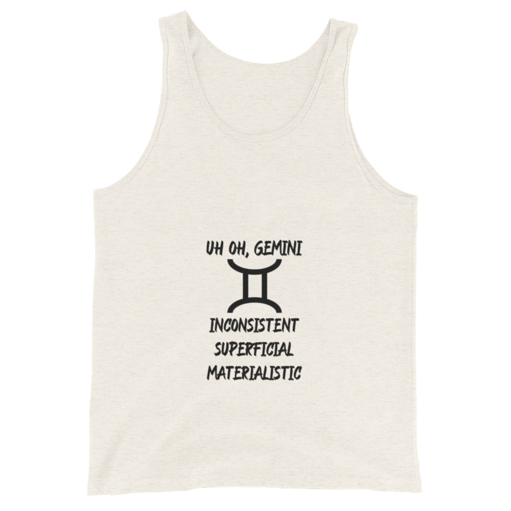 “Uh Oh, Gemini” Men's Tank Top