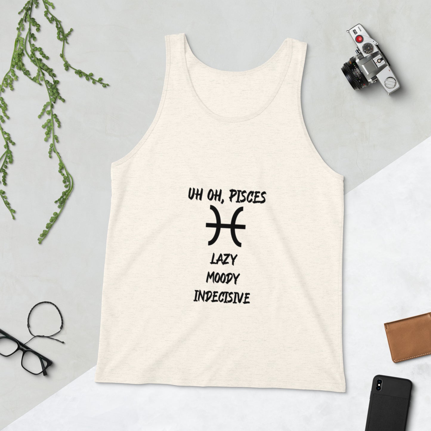 “Uh Oh, Pisces” Men's Tank Top