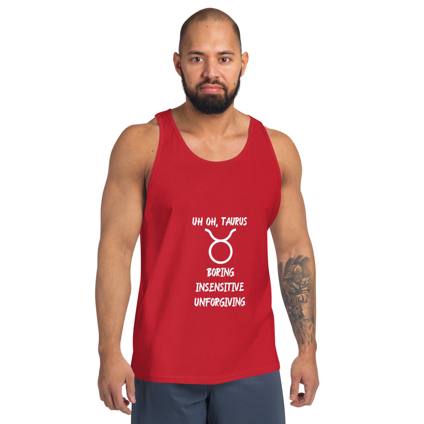 “Uh Oh, Taurus” Men's Tank Top