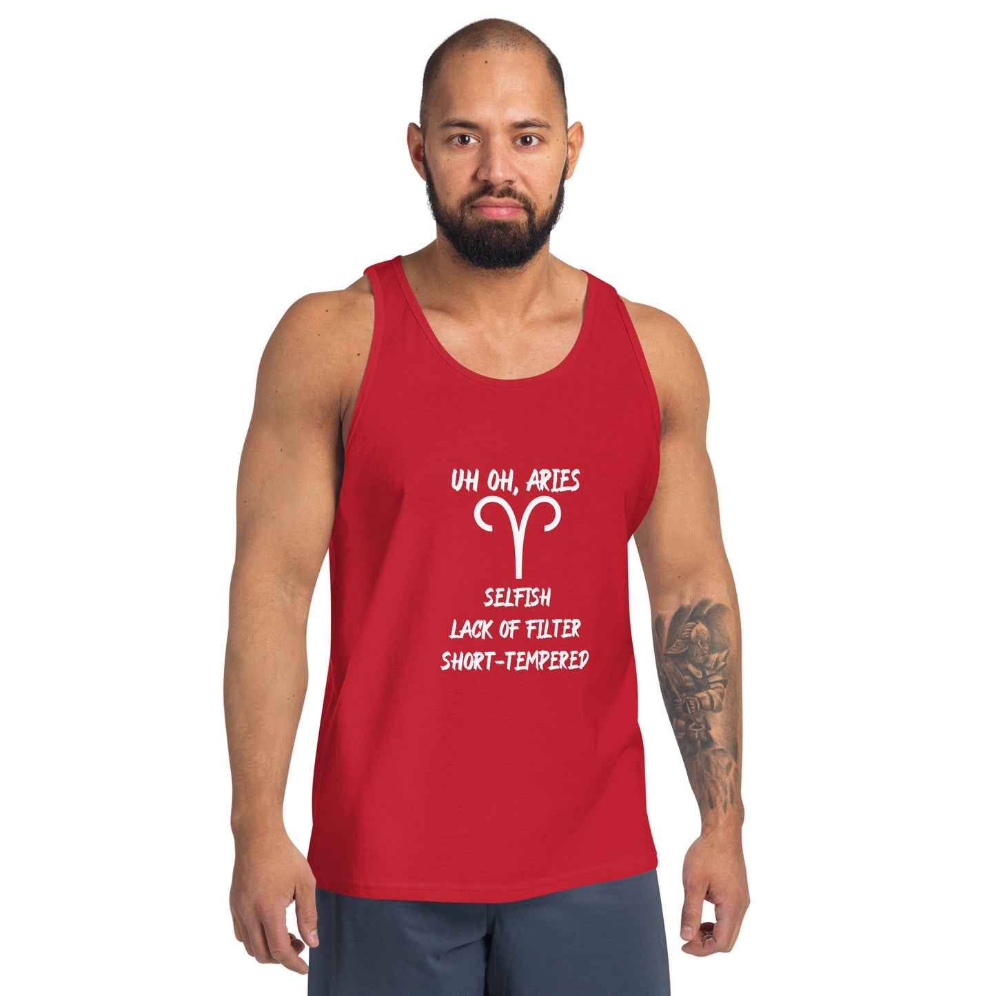 “Uh Oh, Aries” Men's Tank Top