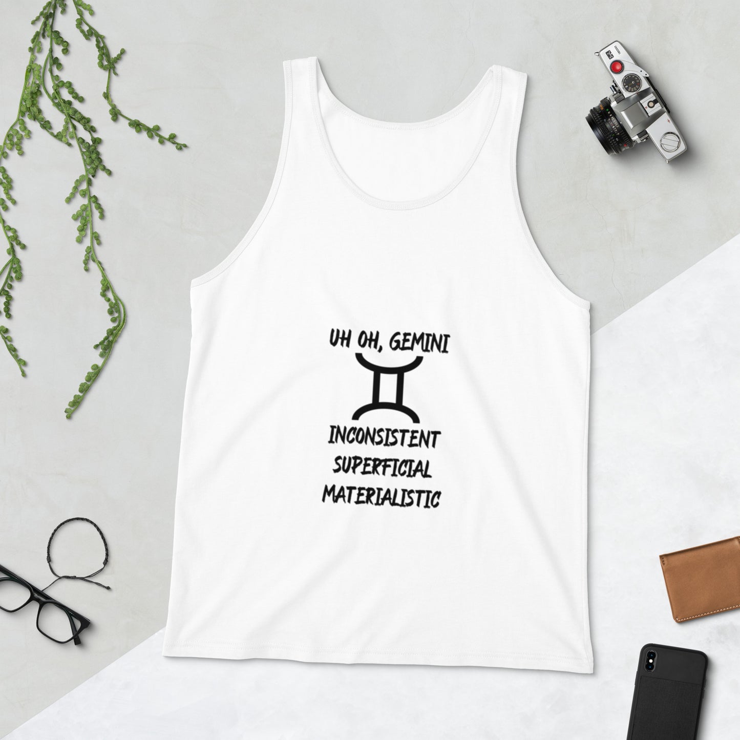“Uh Oh, Gemini” Men's Tank Top