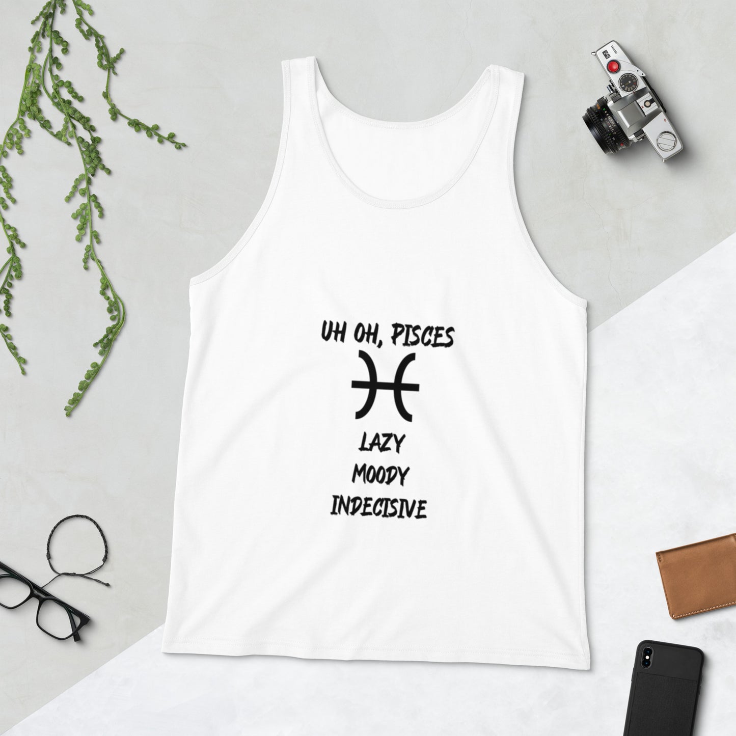 “Uh Oh, Pisces” Men's Tank Top