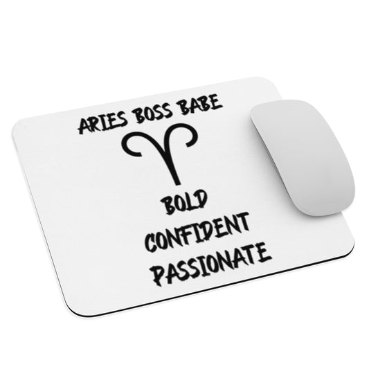 “Aries Boss Babe” Mouse Pad