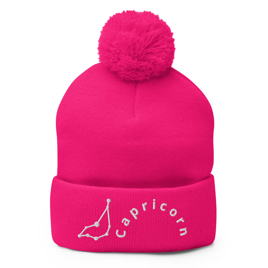 “Capricorn” Pom-Pom Beanie