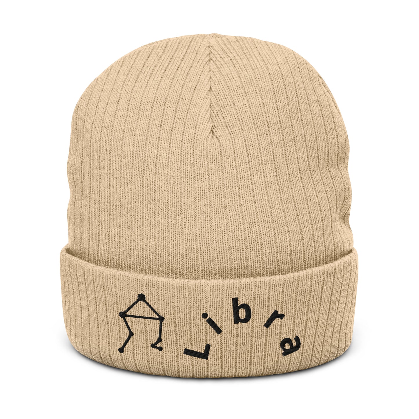 “Libra” Ribbed Knit Beanie