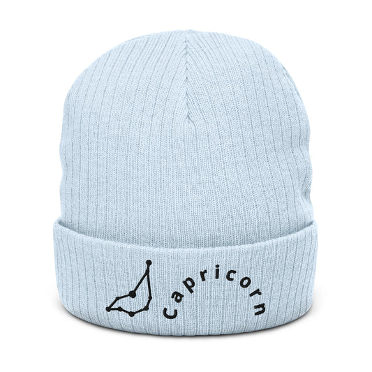 “Capricorn” Ribbed Knit Beanie