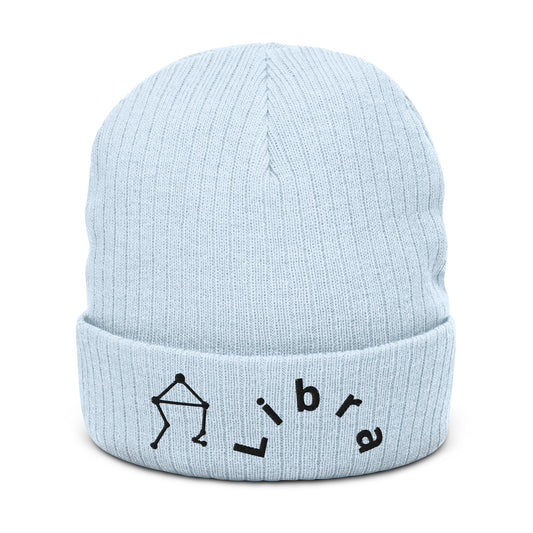 “Libra” Ribbed Knit Beanie