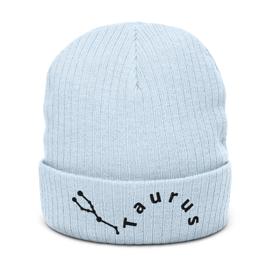 “Taurus” Ribbed Knit Beanie