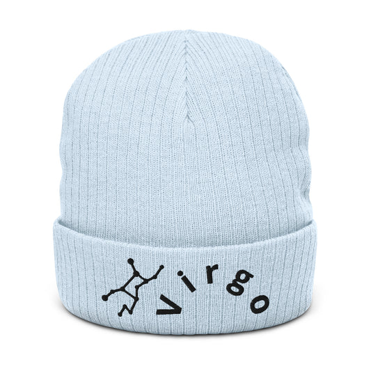 “Virgo” Ribbed Knit Beanie