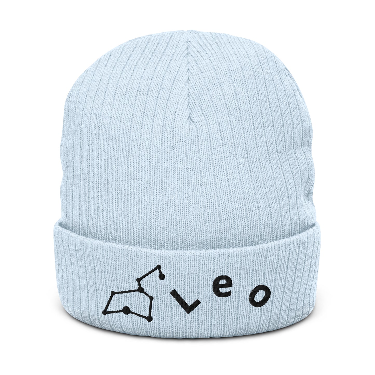 “Leo” Ribbed Knit Beanie