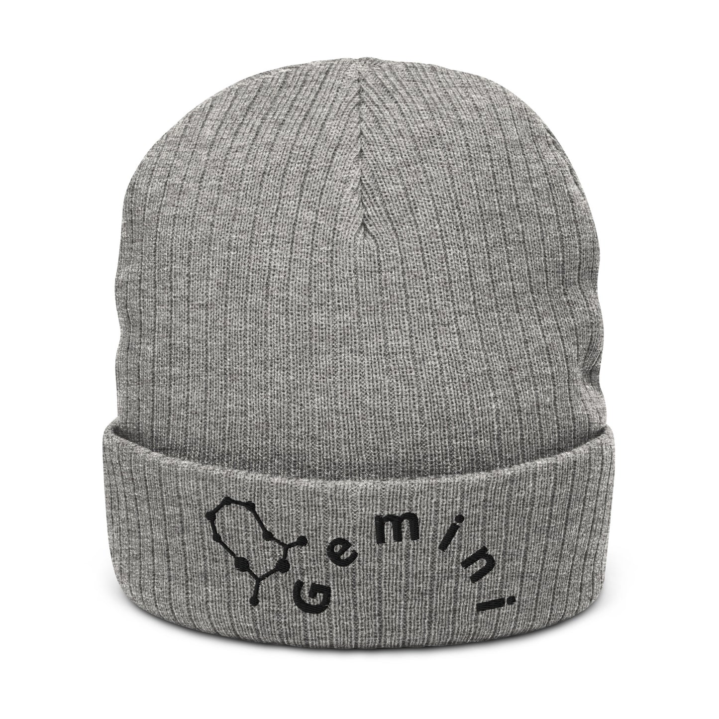 “Gemini” Ribbed Knit Beanie