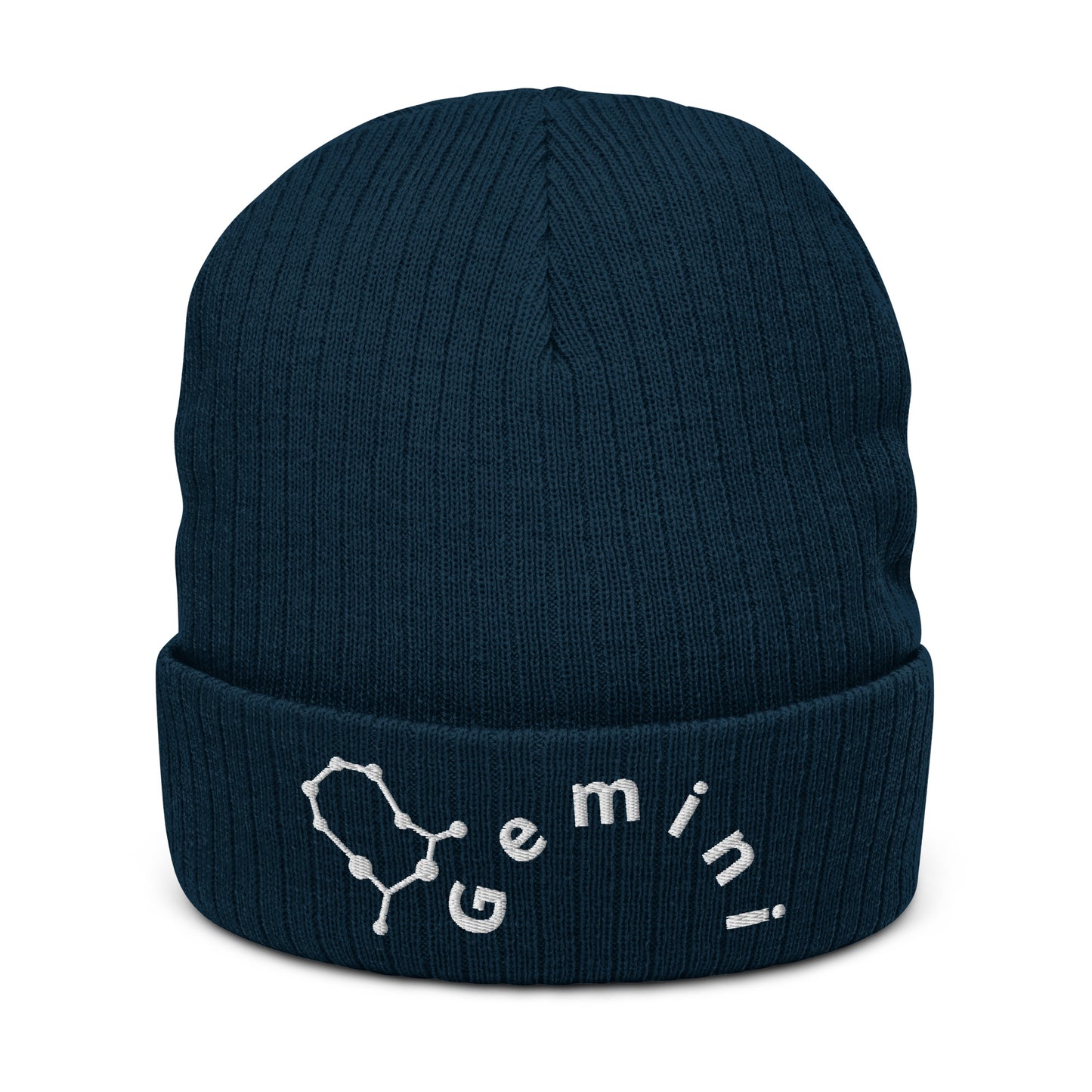 “Gemini” Ribbed Knit Beanie