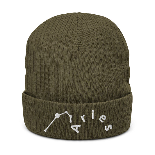 “Aries” Ribbed Knit Beanie