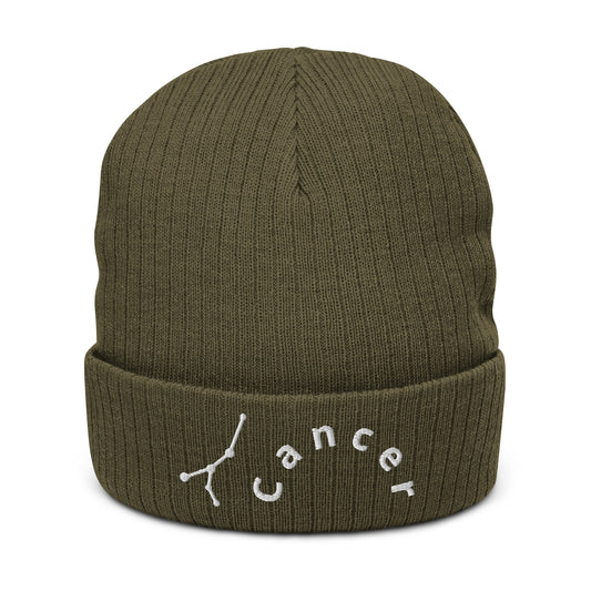 “Cancer” Ribbed Knit Beanie