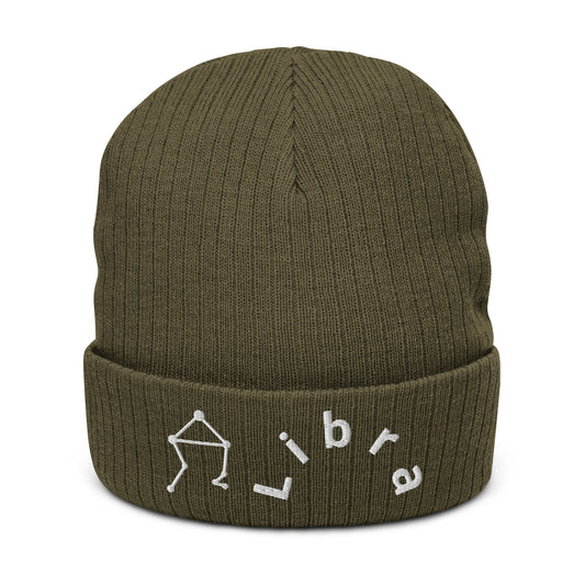 “Libra” Ribbed Knit Beanie
