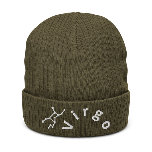 “Virgo” Ribbed Knit Beanie