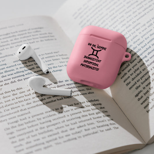 “Uh Oh, Gemini” Rubber Case For AirPods®