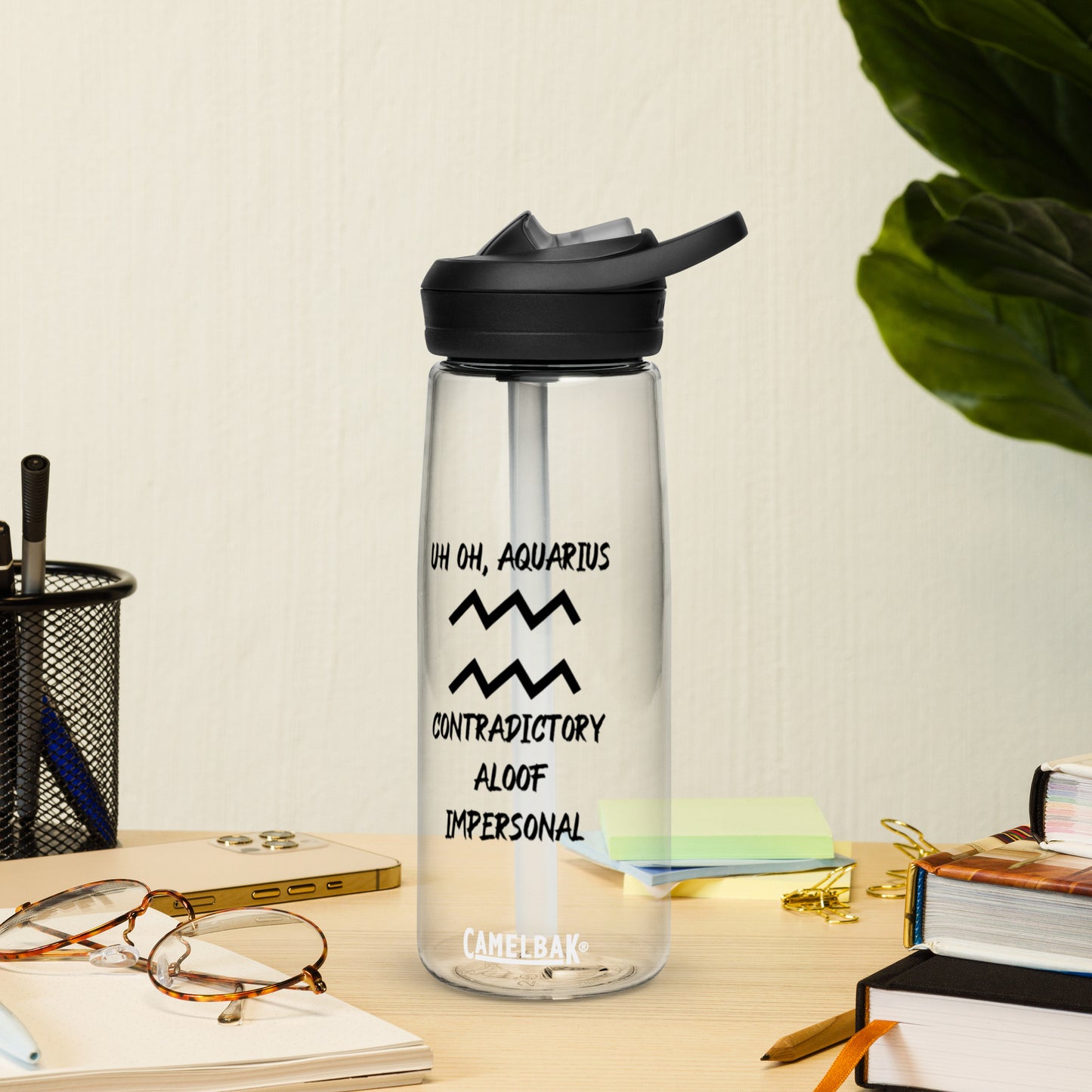 “Uh Oh, Aquarius” Sports Water Bottle