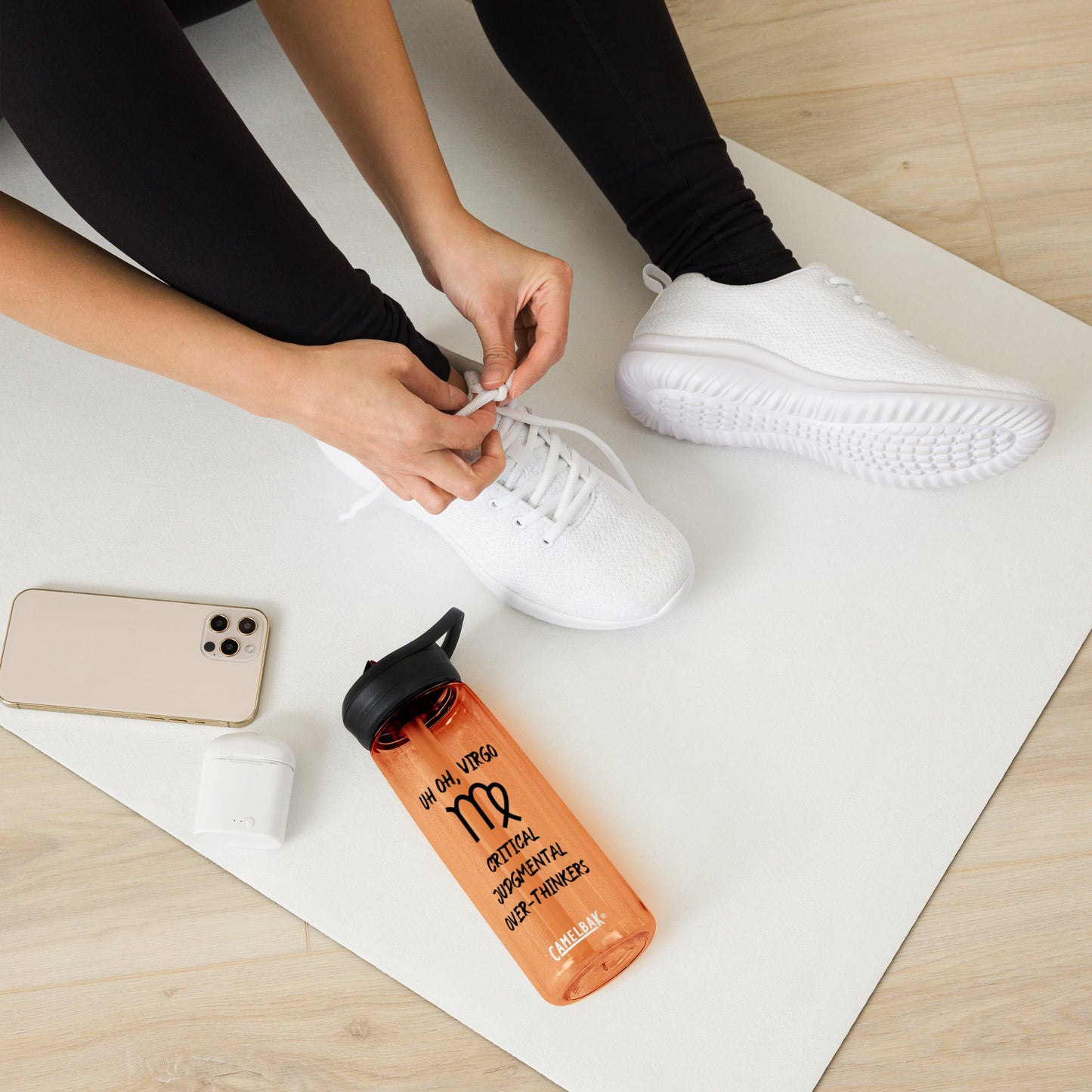 “Uh Oh, Virgo” Sports Water Bottle