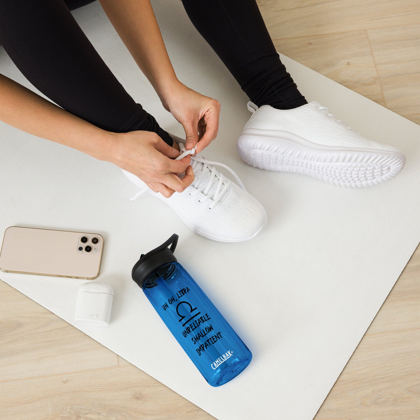 “Uh Oh, Libra” Sports Water Bottle