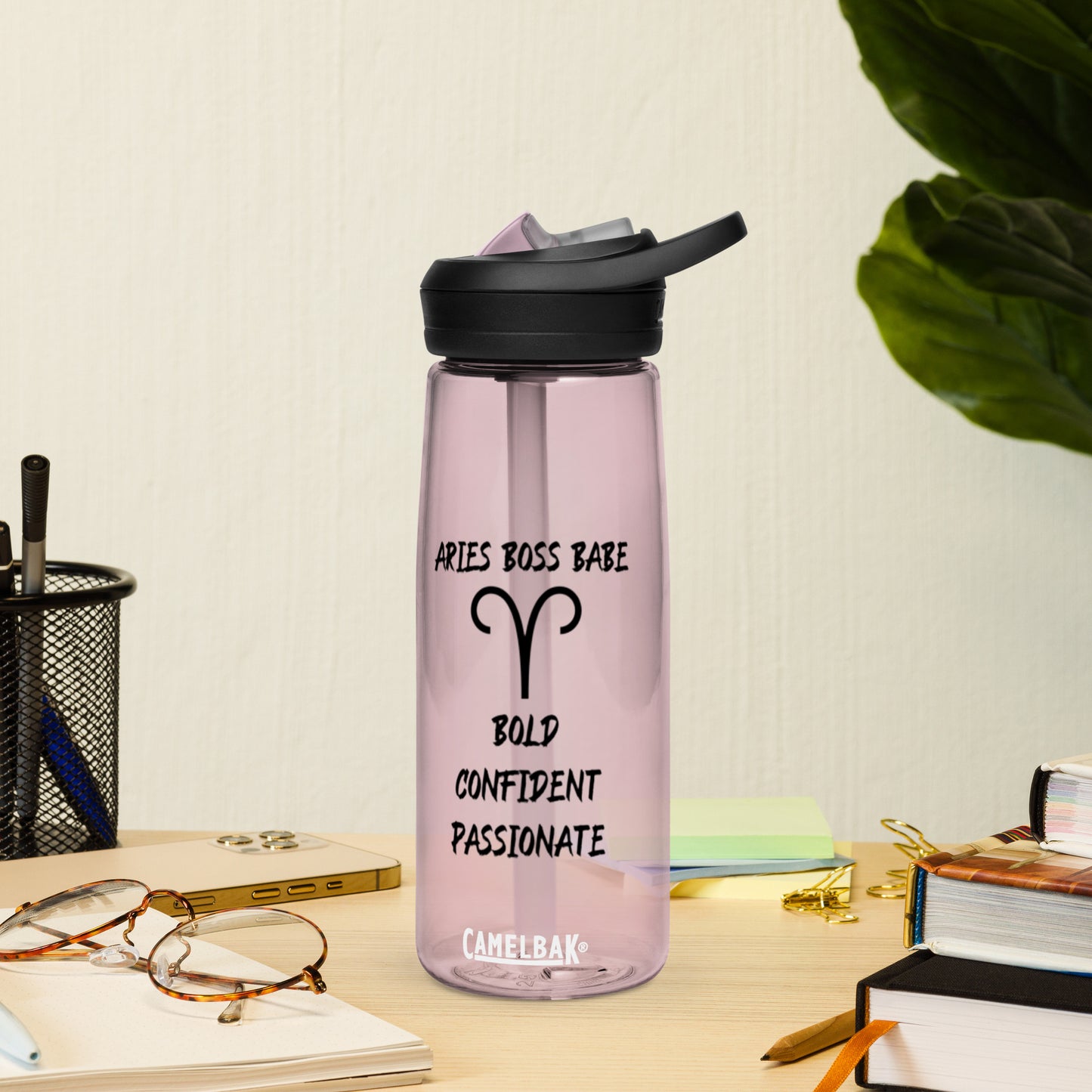“Aries Boss Babe” Sports Water Bottle