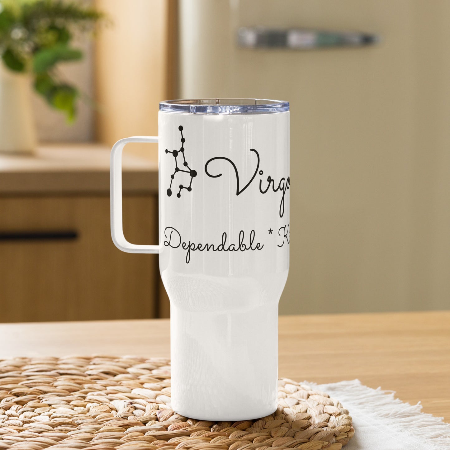 “Virgo Babe” Travel Mug With A Handle