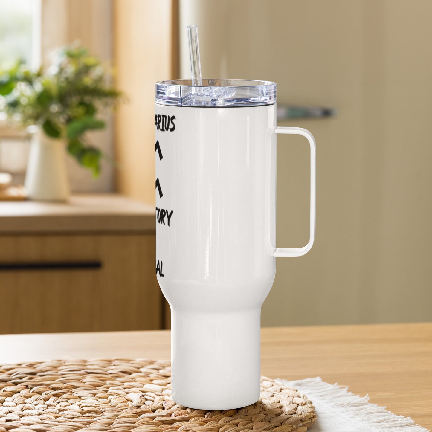 “Uh Oh, Aquarius” Travel Mug With A Handle