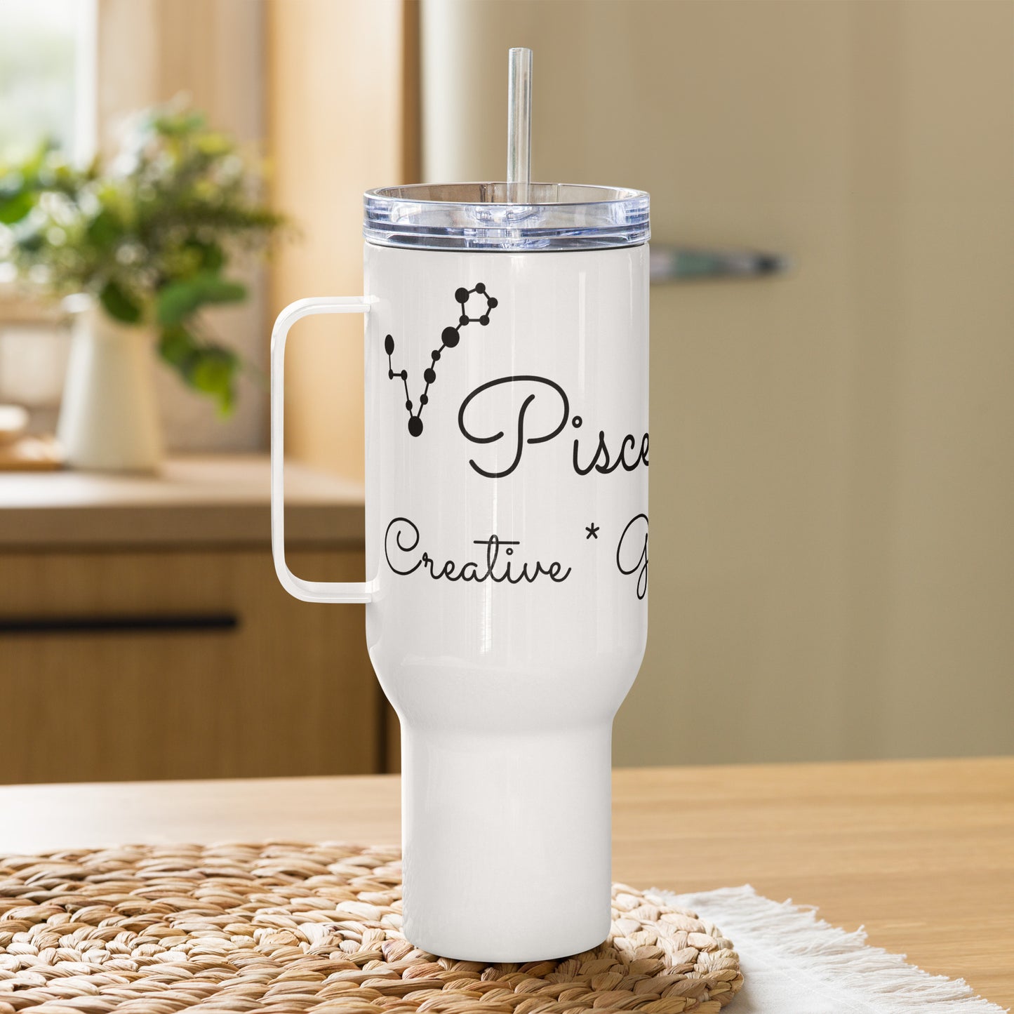 “Pisces Babe” Travel Mug With A Handle