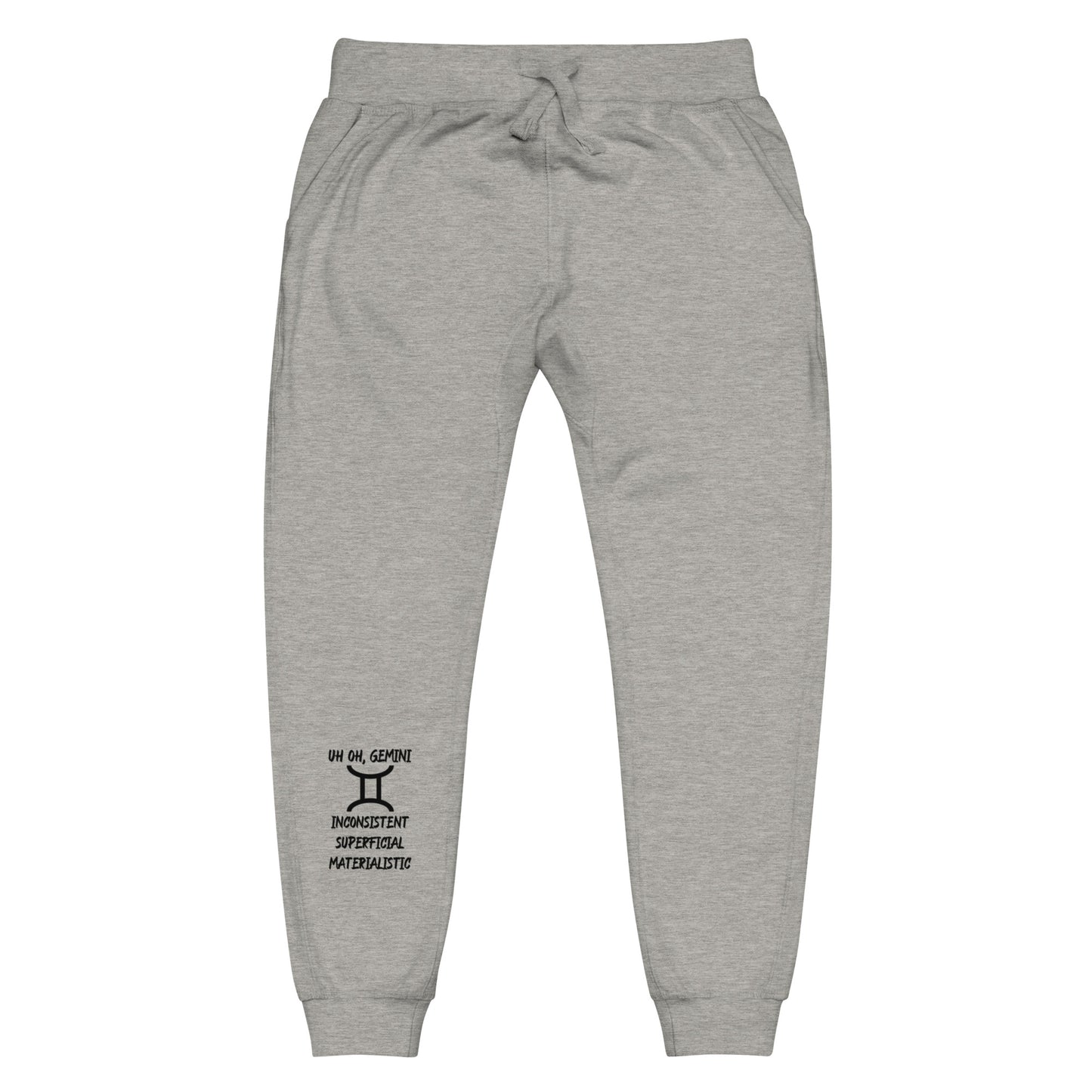 “Uh Oh, Gemini” Unisex Fleece Sweatpants