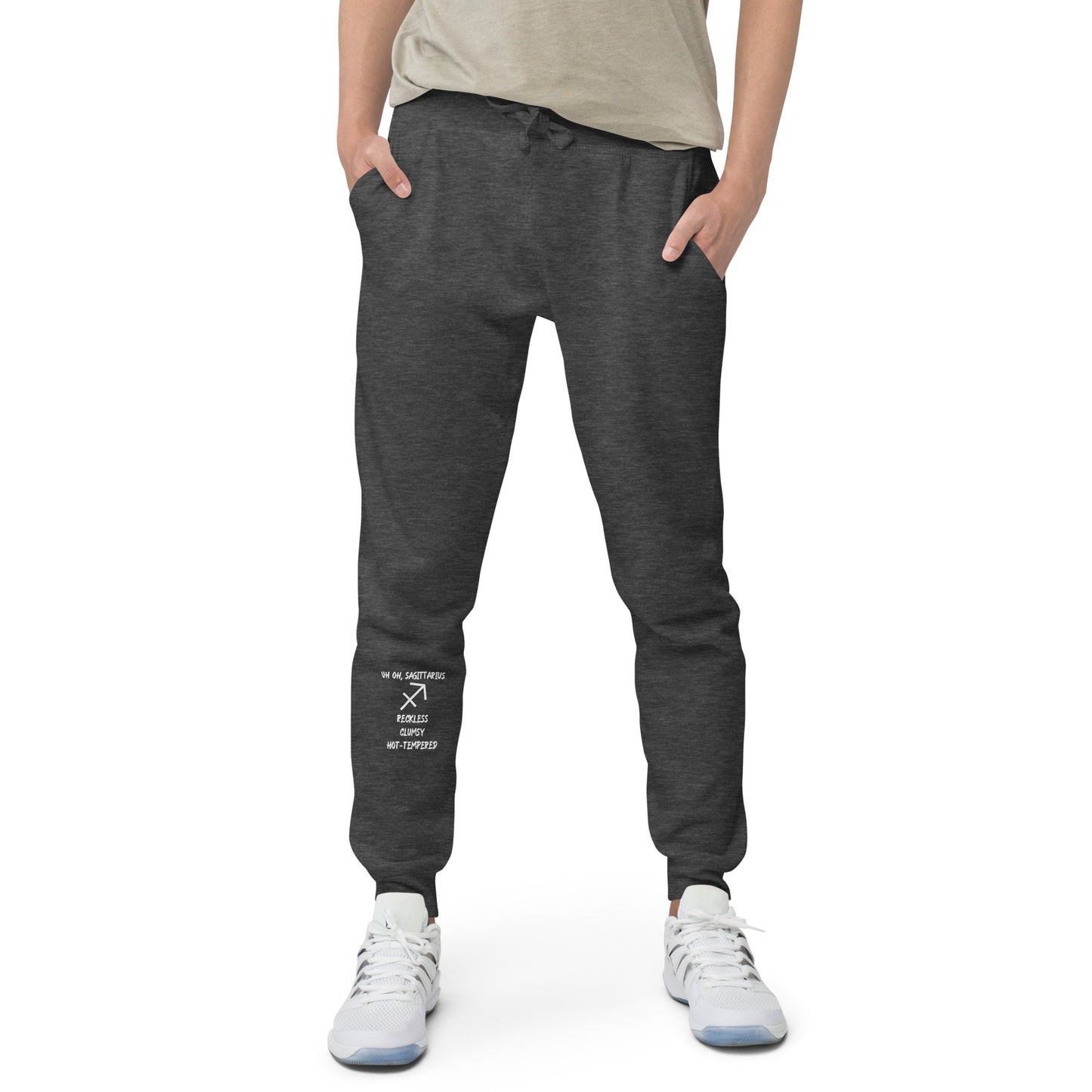 “Uh Oh, Sagittarius” Unisex Fleece Sweatpants