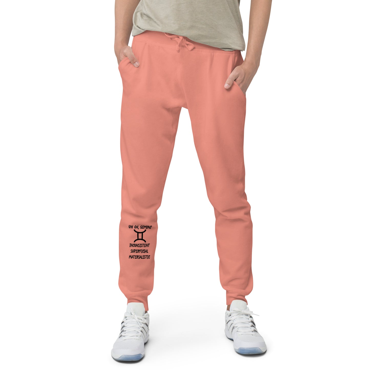 “Uh Oh, Gemini” Unisex Fleece Sweatpants