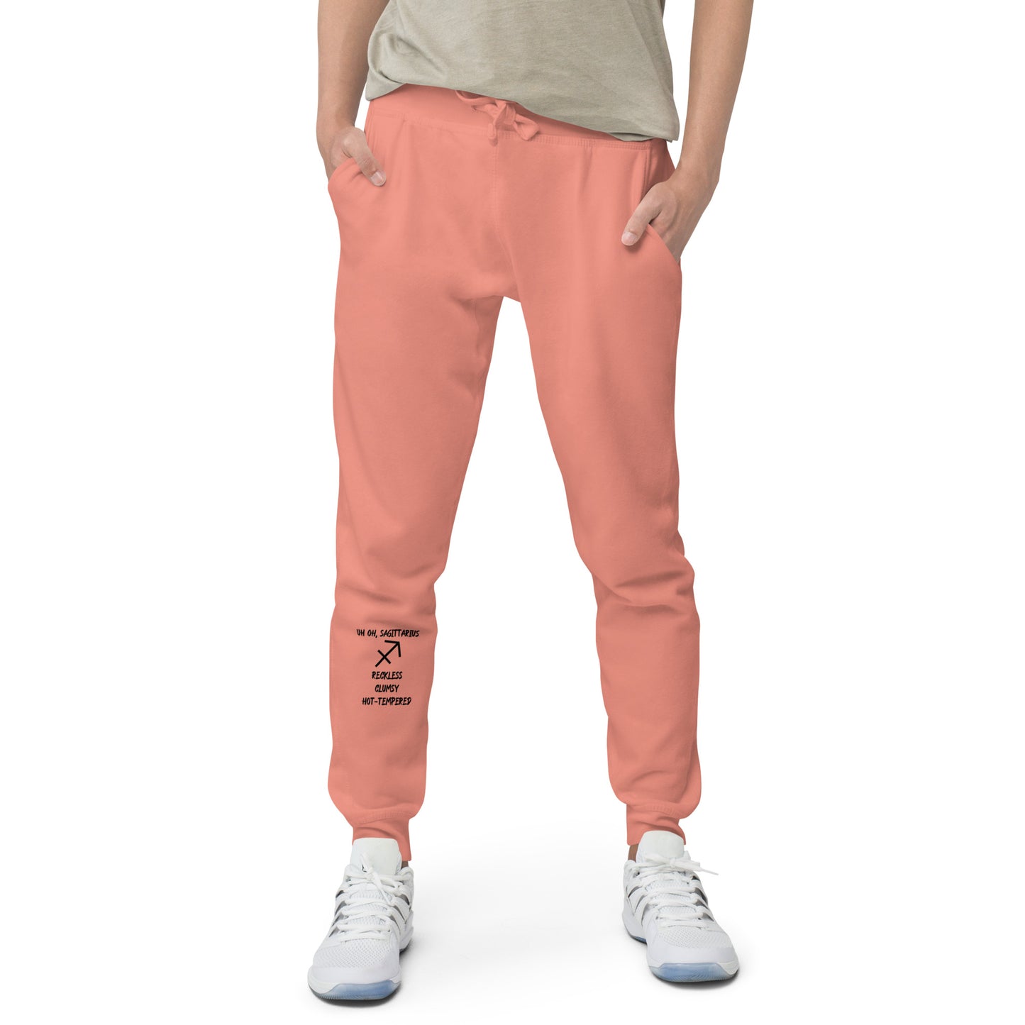 “Uh Oh, Sagittarius” Unisex Fleece Sweatpants