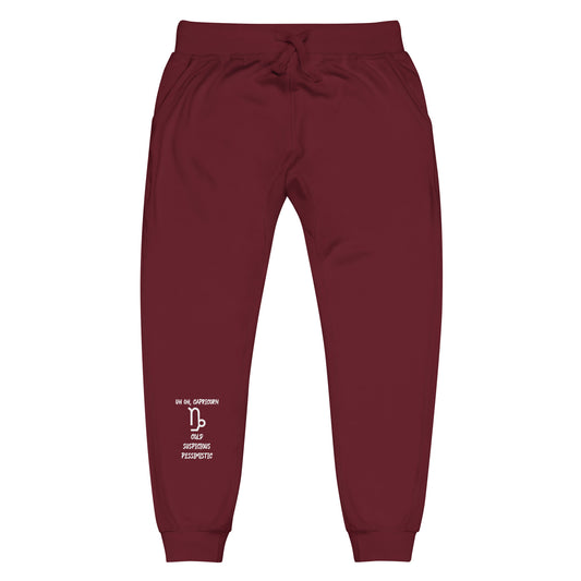 “Uh Oh, Capricorn” Unisex Fleece Sweatpants
