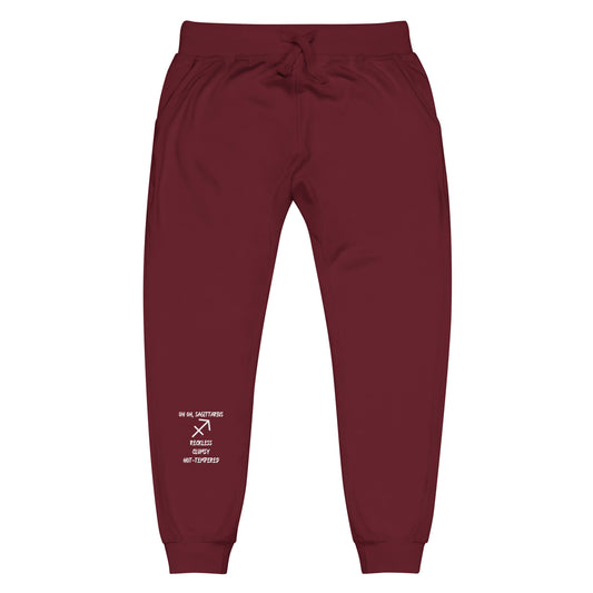 “Uh Oh, Sagittarius” Unisex Fleece Sweatpants