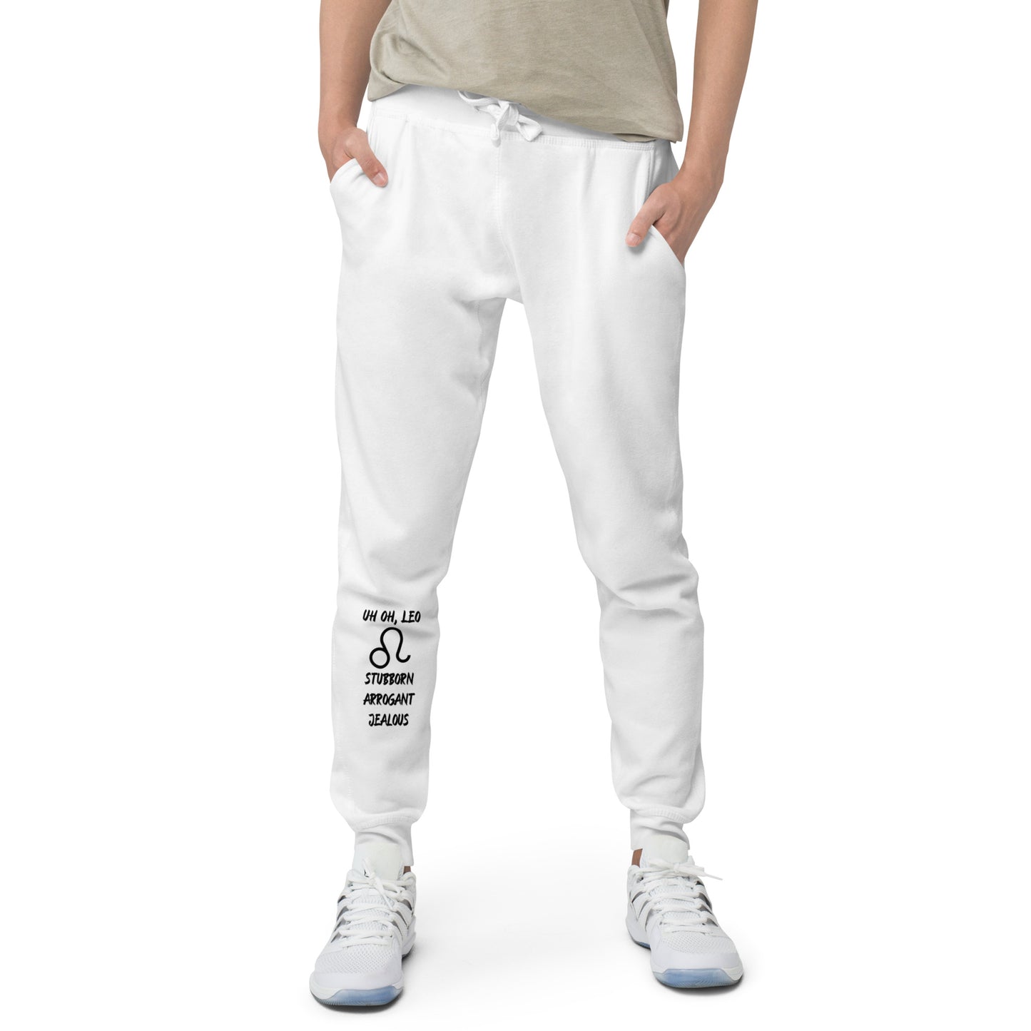 “Uh Oh, Leo” Unisex Fleece Sweatpants