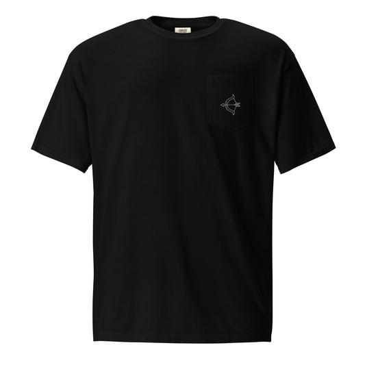 “Uh Oh, Sagittarius” Unisex Garment-Dyed Pocket T-Shirt