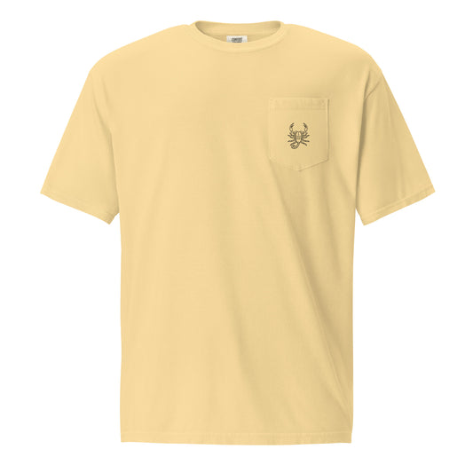 “Uh Oh, Scorpio” Unisex Garment-Dyed Pocket T-Shirt